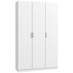 Armoire Raline rangement chambre portes fermeture amortie blanc
