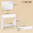 Meuble d'entrée Elot console miroir rangement entrée blanc