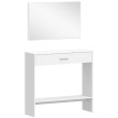 Meuble d'entrée Elot console miroir rangement entrée blanc