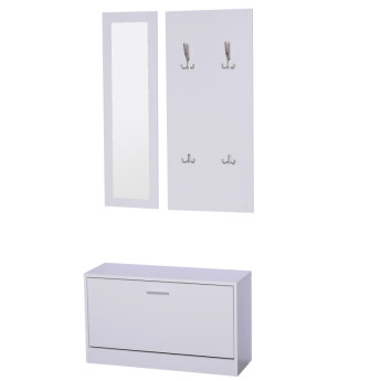 Enoren meuble d'entrée design contemporain blanc