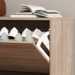Set d'entrée Calet banc à chaussures portemanteau miroir marron foncé