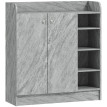 Armoire à chaussures Hario rangement entrée gris