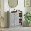 Armoire à chaussures Hario rangement entrée gris