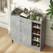 Armoire à chaussures Hario rangement entrée gris