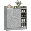 Armoire à chaussures Hario rangement entrée gris