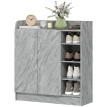Armoire à chaussures Hario rangement entrée gris