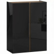 Calot Armoire à chaussures design sans poignées 6 niveaux Noir laqué