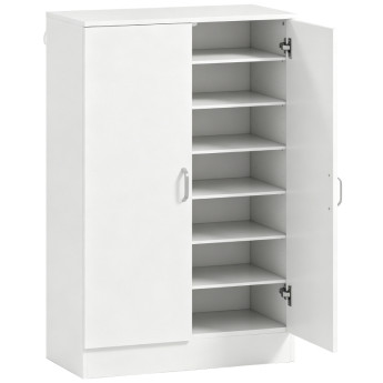 Armoire à chaussures Lorison rangement 2 portes bois naturel