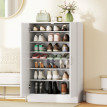 Armoire à chaussures Lorison rangement 2 portes bois naturel