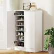 Armoire à chaussures Lorison rangement 2 portes bois naturel