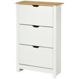 Produit Aurane armoire chaussures range chaussures 18 paires blanc naturel