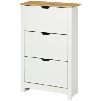 Produit Aurane armoire chaussures range chaussures 18 paires blanc naturel