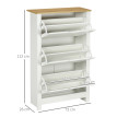 Produit Aurane armoire chaussures range chaussures 18 paires blanc naturel