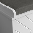 Banc à chaussures Talinal gain de place tiroir basculant coussin blanc