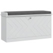 Banc à chaussures Talinal gain de place tiroir basculant coussin blanc
