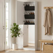 Helane meuble à chaussures miroir portes réversibles blanc
