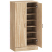 Armoire à chaussures Berian rangement chaussures 2 portes bois naturel