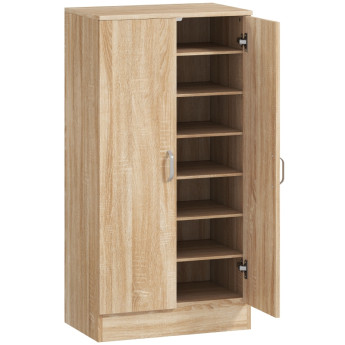 Armoire à chaussures Berian rangement chaussures 2 portes bois naturel