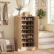 Armoire à chaussures Berian rangement chaussures 2 portes bois naturel