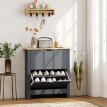 Armoire à chaussures Ralaes compacte 2 compartiments Gris foncé