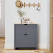 Armoire à chaussures Ralaes compacte 2 compartiments Gris foncé