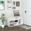 Banc à chaussures Perreria meuble range chaussures gain de place Blanc