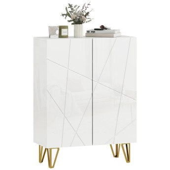 Armoire à chaussures Enys rangement chaussures étagères réglables blanc