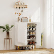 Armoire à chaussures Enys rangement chaussures étagères réglables blanc