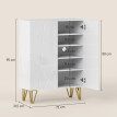 Armoire à chaussures Enys rangement chaussures étagères réglables blanc