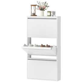 Armoire à chaussures Valio métal compacte murale Blanc