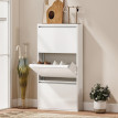 Armoire à chaussures Valio métal compacte murale Blanc