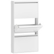 Armoire à chaussures Valio métal compacte murale Blanc