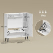 Armoire à chaussures Nora meuble étroit rangement entrée blanc