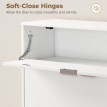 Armoire à chaussures Nora meuble étroit rangement entrée blanc