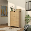 Solea meuble à chaussures slim gain de place bois naturel
