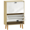 Avara meuble à chaussures étroit blanc