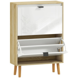 Avara meuble à chaussures étroit blanc