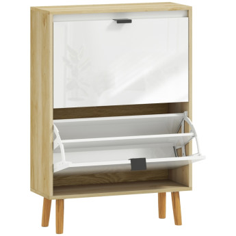Avara meuble à chaussures étroit blanc