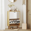 Avara meuble à chaussures étroit blanc