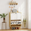 Avara meuble à chaussures étroit blanc