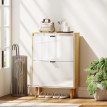 Avara meuble à chaussures étroit blanc