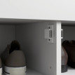 Banc à chaussures Laris rangement entrée assise Blanc gris