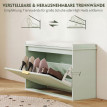 Felet Banc à chaussures avec coussin et tiroir rabattable Vert