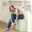 Felet Banc à chaussures avec coussin et tiroir rabattable Vert