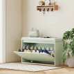 Felet Banc à chaussures avec coussin et tiroir rabattable Vert