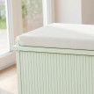 Felet Banc à chaussures avec coussin et tiroir rabattable Vert