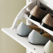 Emian Armoire à chaussures 3 tiroirs compacte blanc