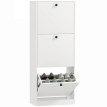 Emian Armoire à chaussures 3 tiroirs compacte blanc