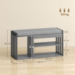 Delum banc à chaussures avec étagère entrée gris