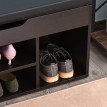 Meuble Chaussures Felenen Banc Rangement Niche Coffre Noir
